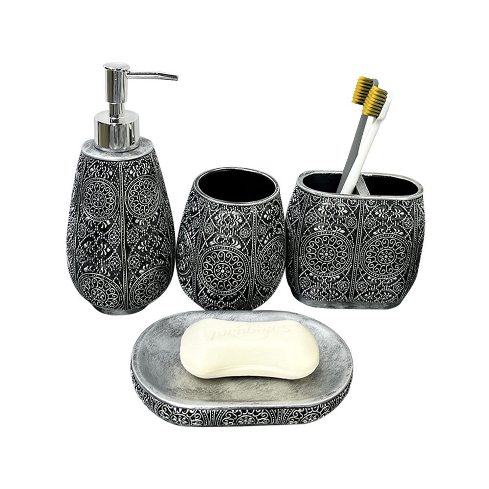 Bungalow Rose 4 Pieces Bathroom Accessories Complete Set | Wayfair