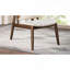 Chaise d'appoint Mid-Century avec dossier à oreilles noyer / beige