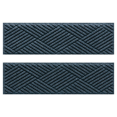 WaterHog® Diamonds 8.5 in. x 30 in. Indoor Outdoor Stair Treads Set/4