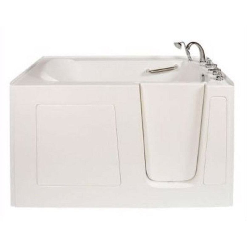 60'' x 30'' Walk-in Fiberglass Bathtub with Faucet, Right
