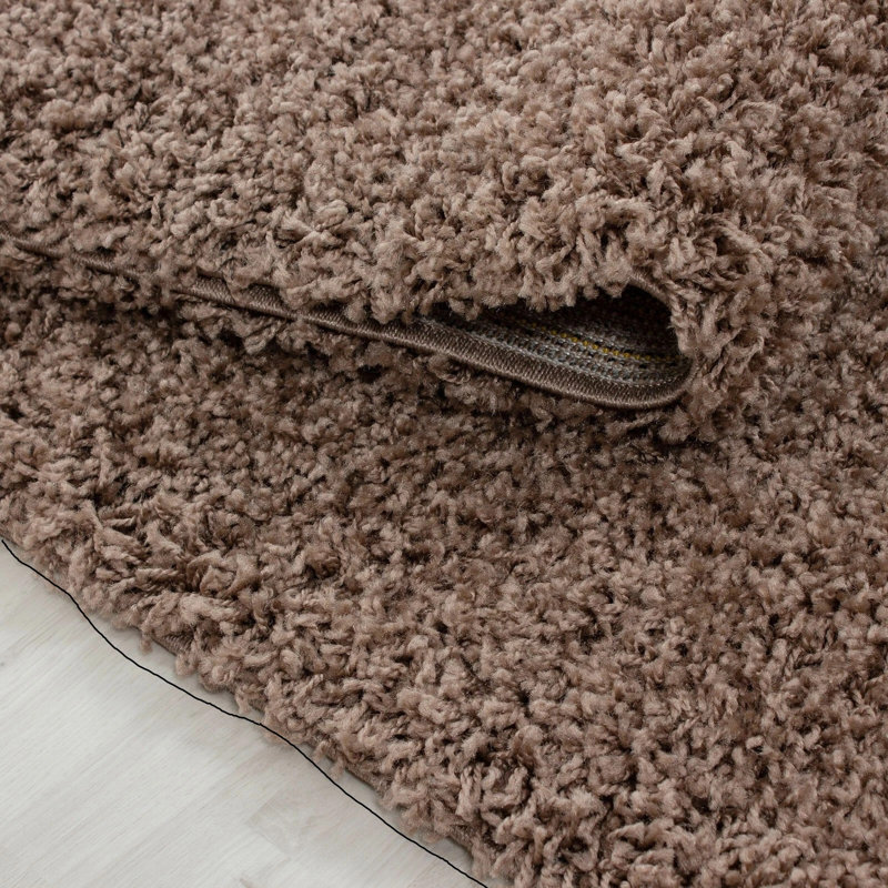 Solid Colour Shag Area Rug, Rectangle 160 x 230 cm