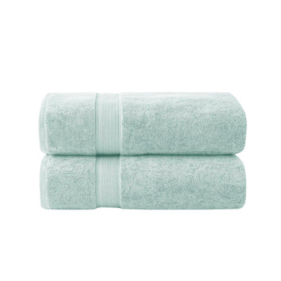 2 PCS 34x68" Ultra-Soft 100% Cotton Absorbent Towel Set Seafoam