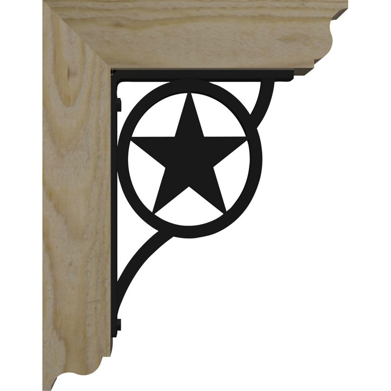 Support à fer triple Austin, H 18 po x P 15 1/2 po, Sapin de Douglas l 3 1/2 po x T 4 po (lisse)