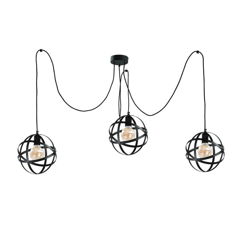 Bobbi-Rose 3 - Light Globe Pendant, Black, Black