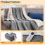 Jeté chauffant à couverture électrique, jeté chauffant en sherpa doux 50 po x 60 po, jeté chauffant lavable à la machine avec 10 niveaux de chauffage et 10 réglages de temps, gris-119249773-119249771