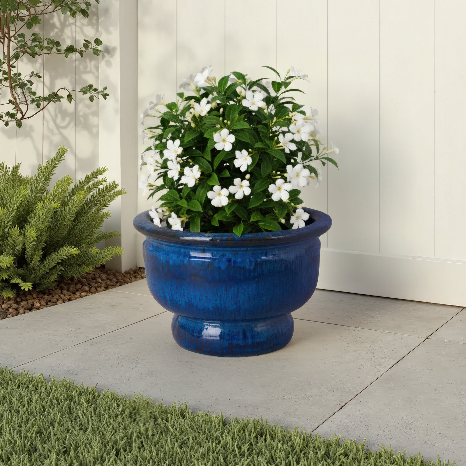 Handmade Ceramic Pot Planter, Blue