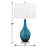 Rovigo 28" Teal and Black Fused Glass Table Lamp