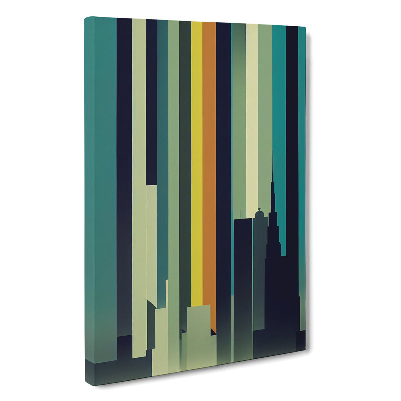An Enchanting City Skyline Abstract - Wrapped Canvas, 60cm H x 40cm W x 3cm D