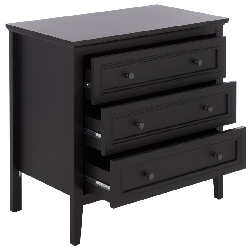 Quinta 3 Drawer Chest, Black