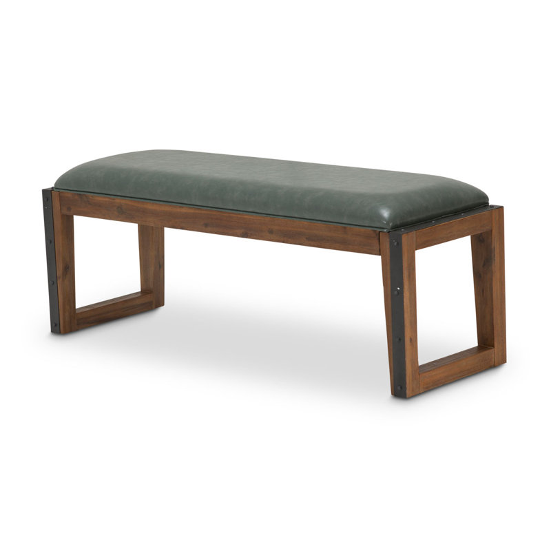 Brooklyn Walk Faux Leather Upholstered Bench