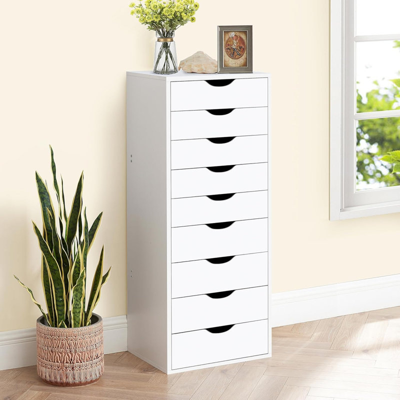 Armoire de rangement haute de 18,9 po, armoires de rangement à roulettes pour le rangement de bureau, Blanc délavé