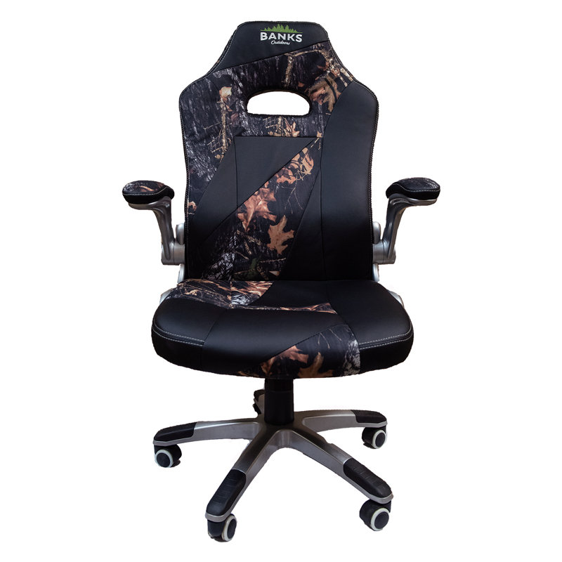 Banks Outdoors Adjustable Swiveling PC & Racing Game Chair in Black