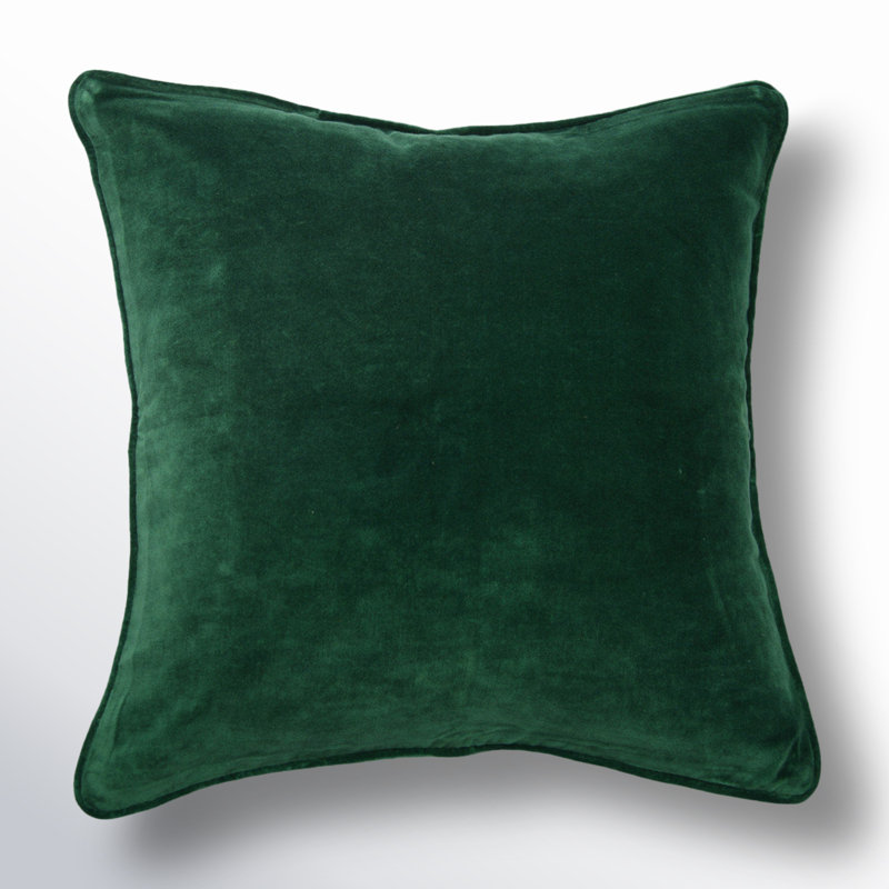Roseline Velvet Reversible Pillow Cover, Pillow Cover Only - No Insert, Green