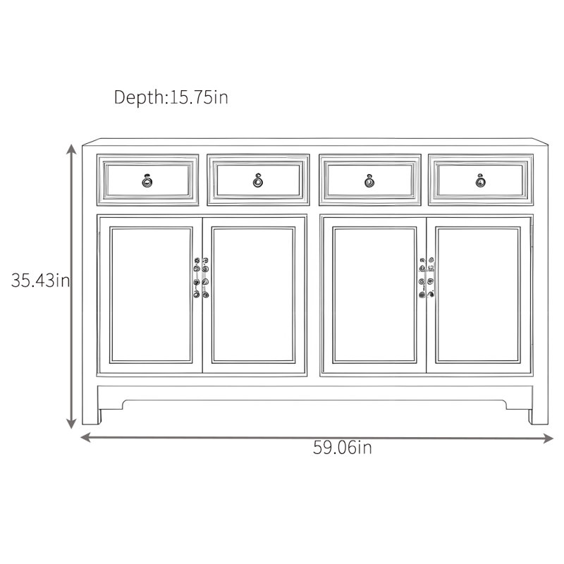 Buffet classique simple, Bleu