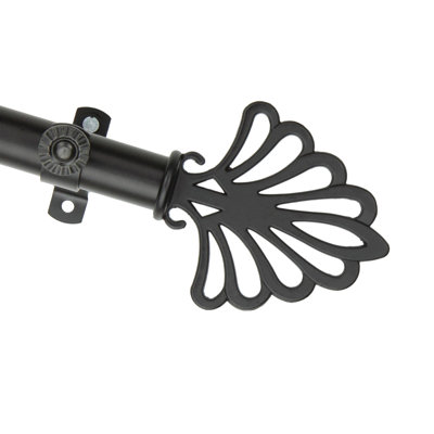 Jaylene Adjustable 0.81" Bay Window Single Curtain Rod