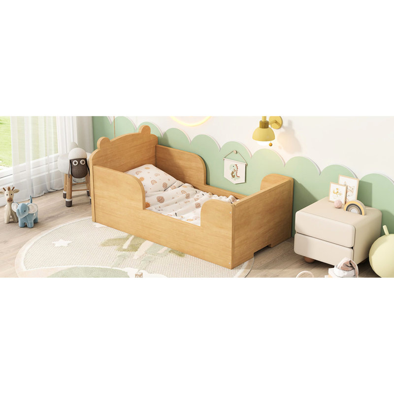 3 - 6 ans, lit de camp, thème ours, finition naturelle, structure stable, produit de repos, Naturel
