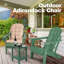 Ensemble de 2 chaises pliantes Adirondack avec coussin, surdimensionné en Hdpe et résistant aux intempéries-103555381