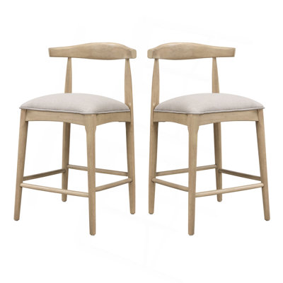 Counter Stool In Fabric (Set Of 2)