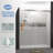 57–60 in W x 72 in H Modern Double Sliding Shower Door,  1/4 in (6mm) Tempered Glass, Chrome Aluminum Frame-114851571-124845549