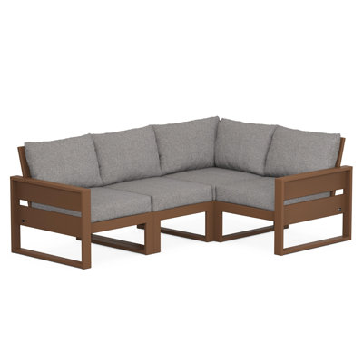 Ensemble de conversation d'extérieur pour 3 personnes avec coussins POLYWOOD Eastport
