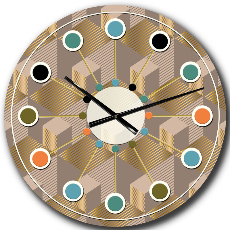 Horloge murale rétro Mid-Century, Grand
