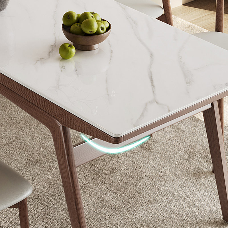 Modern simple small rectangular dining table, 29.52"H x 55.11"L x 31.49"W