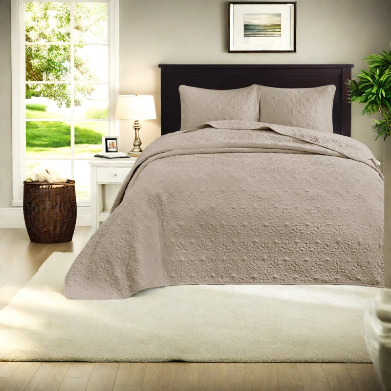 King Size Reversible Cotton Bedding Set, Cozy Cottage Style For Home
