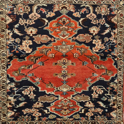 Tapis traditionnel bleu / rouge