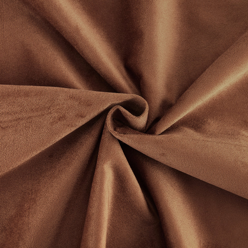 Terracotta Velvet Blackout Back Tab Curtain Panel
