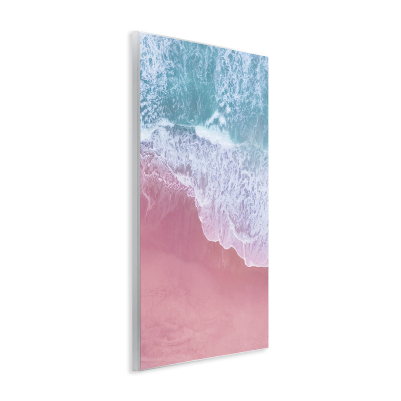 Art mural rose "Pink Tide" par Nataly White, H 15 po x l 10 po