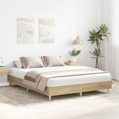 Bed Frame No Mattress Engineered Wood