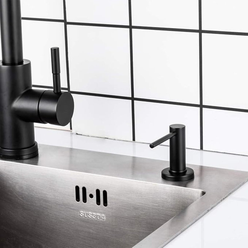 Soap Dispenser For Kitchen Sink, Stainless Steel Countertop Pump, Built In Sink Soap Dispenser With 47" Extension Tube Kit