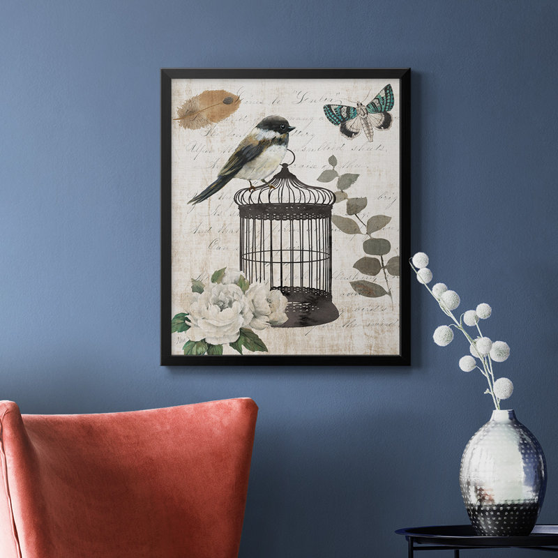 Vintage Menagerie I Premium Framed Canvas - Ready to Hang, Black, 20" H x 16" W