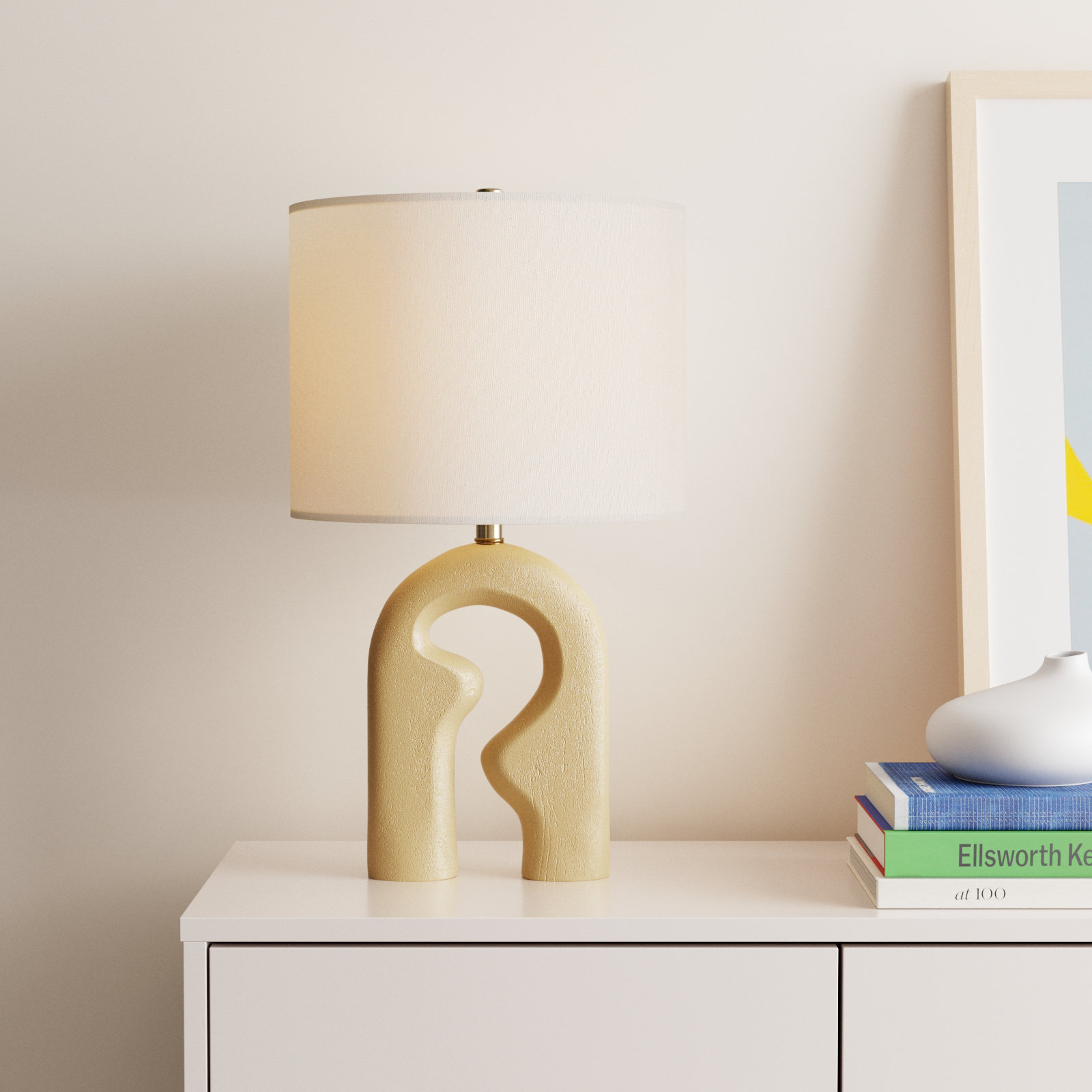 Jordie Table Lamp, Beige