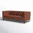  84'' Genuine Leather Chesterfield Sofa-378552840