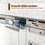 44" - 48" W x 70" H Double Sliding Semi-Frameless Shower Door with 1/4" (6mm) Clear Tempered Glass-107510516