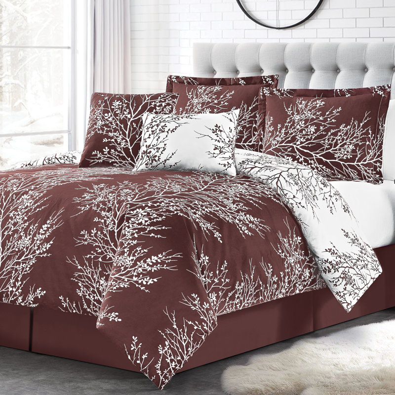 Polyester Abstract Comforter, Full Comforter + 2 Full Shams, Green