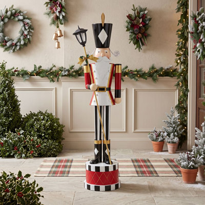 Traditional Iron Nutcracker Holiday Display Figure
