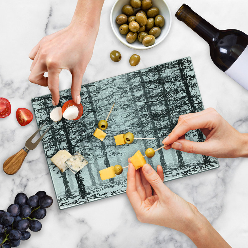 Planche à découper en verre trempé Ambesonne