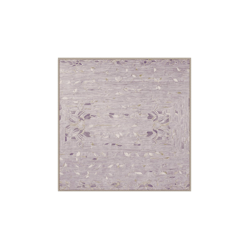 Tapis beige lavable à la machine, Carré 8 pi