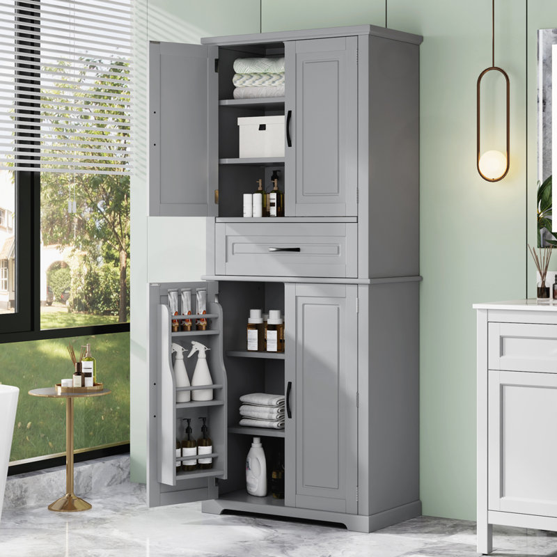 Multi-Functional Storage Cabinet, Gray