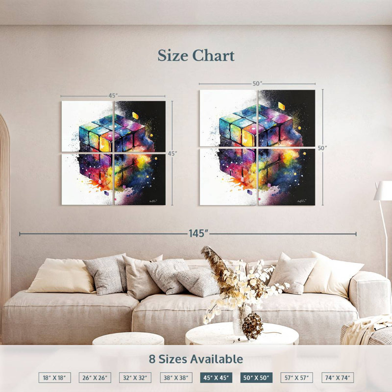 Senne Rubik, 50'' H x 50'' W