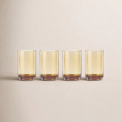 Tuscany Stackable Coolers, Set of 4, Amber