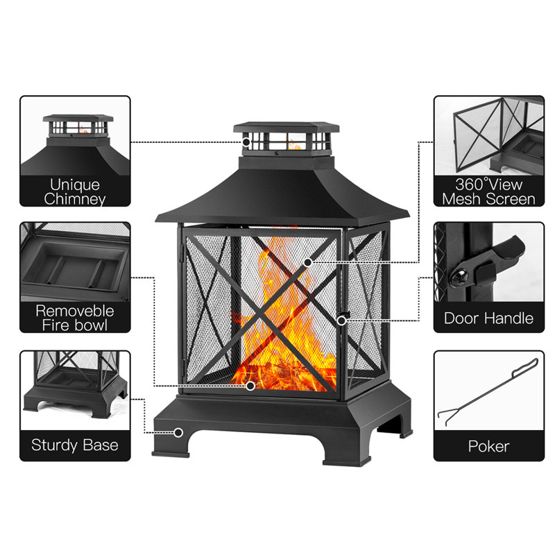Pagode extérieure en acier H 42 "Eilley