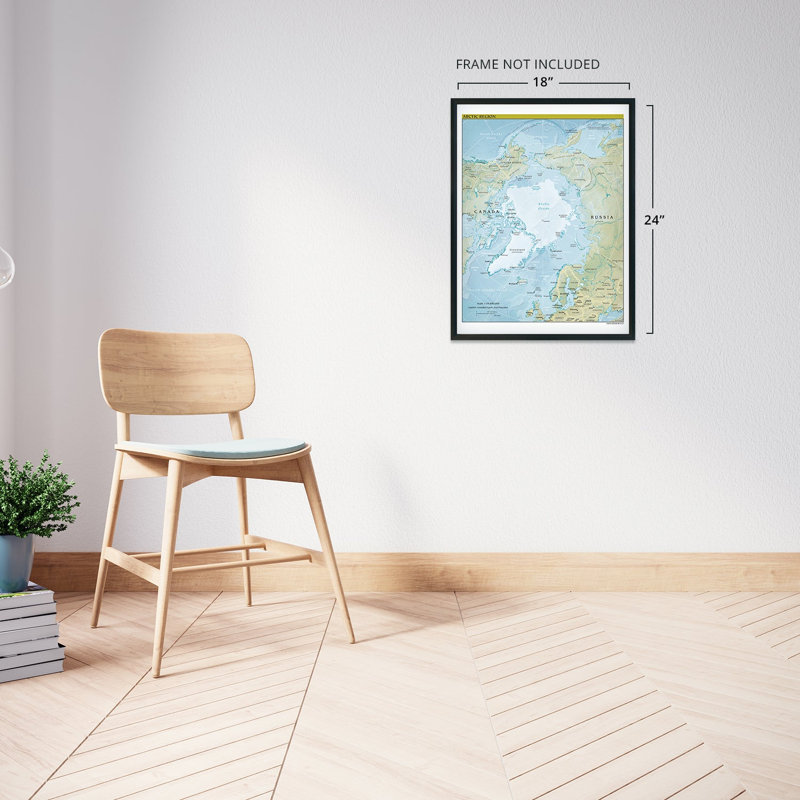 2021 carte de la région arctique - affiche arctique - pôle Nord, affiche d'art - carte de la région polaire - carte de l'océan arctique, affiche d'art mural