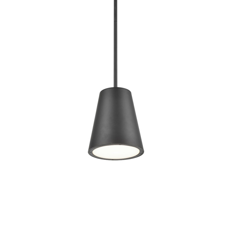 Hartford 1 - Light LED Outdoor Pendant, Black, 9.5" H x 8" W x 8" D