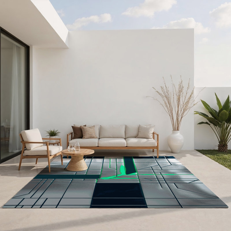Tapis intérieur et extérieur Galactic Harmony, Rectangle 1 pi 6 po x 2 pi 6 po