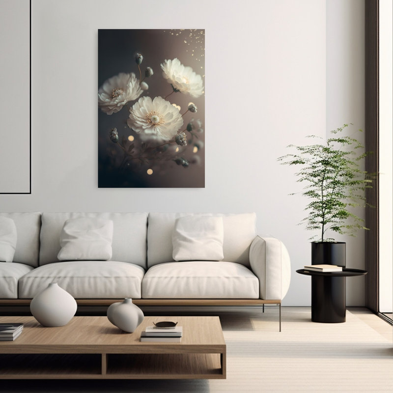 Ethereal Blooms Modern Flower Wall Art Print, 152.4cm H x 101.6cm W
