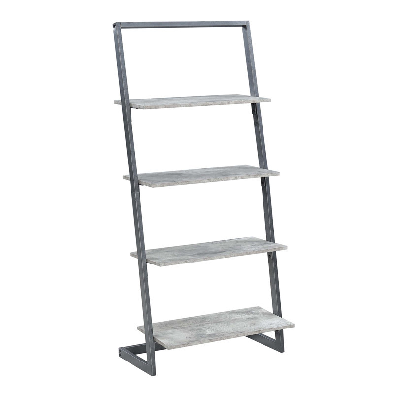 Bailee Ladder Bookcase, Slate Gray