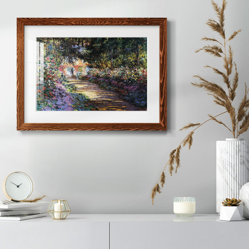 Sentier dans le jardin de Monet à Giverny, 1901, H 14 po x l 20 po, Érable